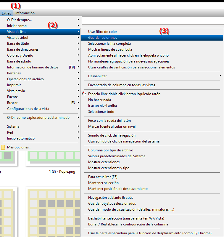Cómo guardo la configuración de las columnas de la vista de lista